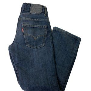 Boy's Youth Levi's 511 Slim Fit Adjustable Waist Jean, Size 12R - Dark Blue Wash